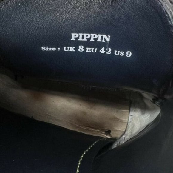 Oliver Sweeney London Pippin Derby Black Leather Dress Shoes Men\'s US9 EU42 UK8